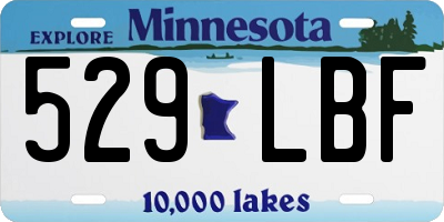 MN license plate 529LBF