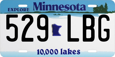 MN license plate 529LBG
