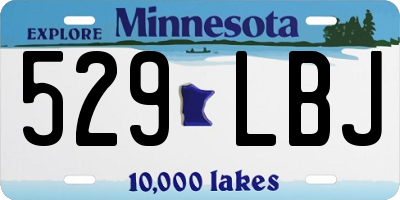 MN license plate 529LBJ