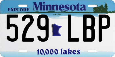MN license plate 529LBP