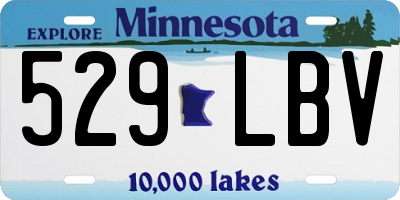 MN license plate 529LBV