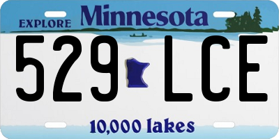 MN license plate 529LCE