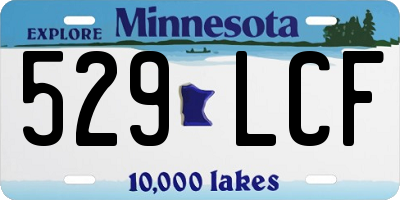 MN license plate 529LCF