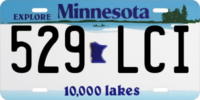 MN license plate 529LCI