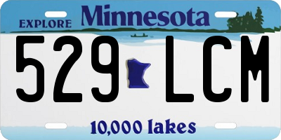 MN license plate 529LCM
