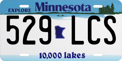 MN license plate 529LCS