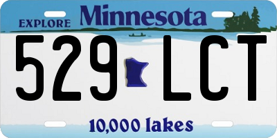 MN license plate 529LCT