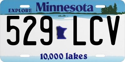 MN license plate 529LCV