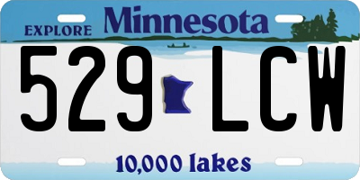 MN license plate 529LCW