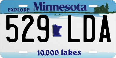 MN license plate 529LDA