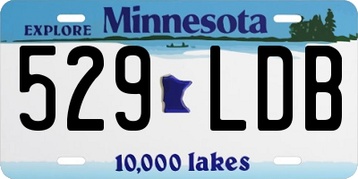 MN license plate 529LDB