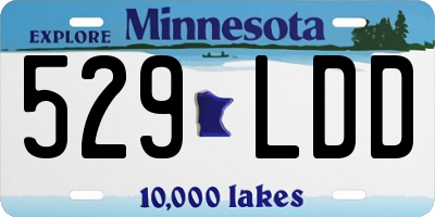 MN license plate 529LDD