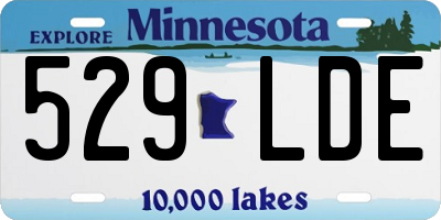 MN license plate 529LDE