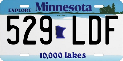 MN license plate 529LDF