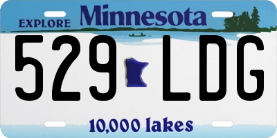 MN license plate 529LDG