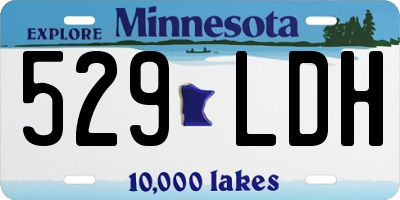 MN license plate 529LDH