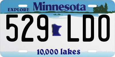 MN license plate 529LDO