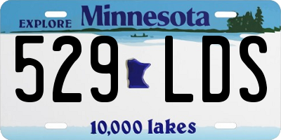 MN license plate 529LDS