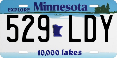MN license plate 529LDY