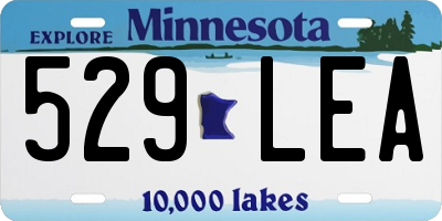 MN license plate 529LEA
