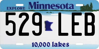 MN license plate 529LEB