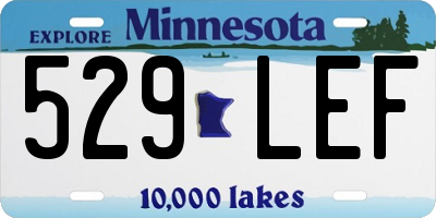 MN license plate 529LEF