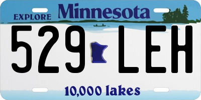 MN license plate 529LEH