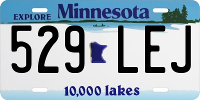 MN license plate 529LEJ