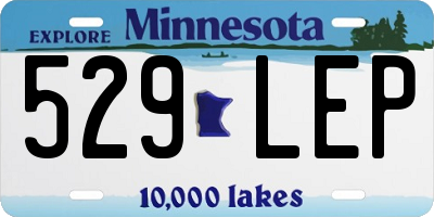 MN license plate 529LEP