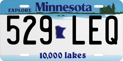 MN license plate 529LEQ