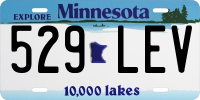 MN license plate 529LEV