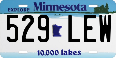 MN license plate 529LEW
