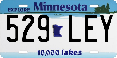 MN license plate 529LEY