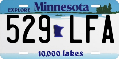 MN license plate 529LFA