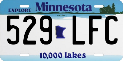 MN license plate 529LFC