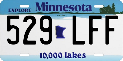 MN license plate 529LFF