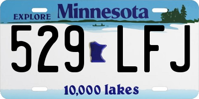 MN license plate 529LFJ