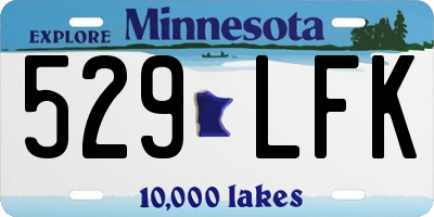MN license plate 529LFK