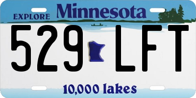 MN license plate 529LFT
