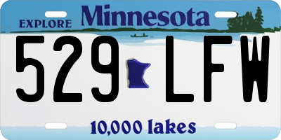 MN license plate 529LFW