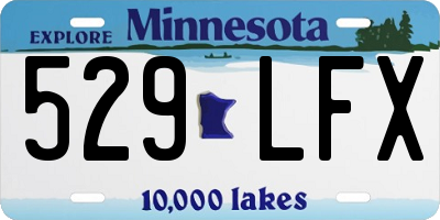 MN license plate 529LFX