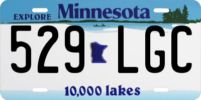 MN license plate 529LGC