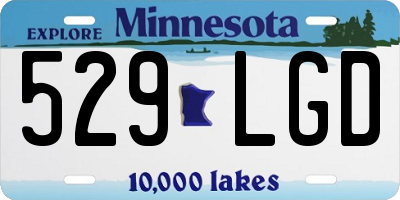 MN license plate 529LGD
