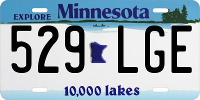 MN license plate 529LGE
