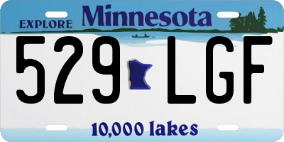 MN license plate 529LGF