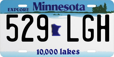 MN license plate 529LGH