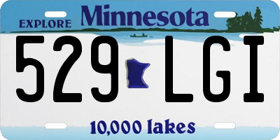 MN license plate 529LGI