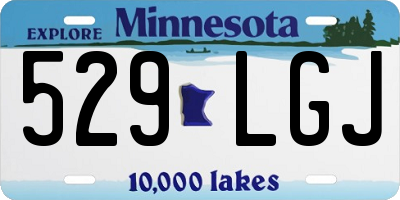 MN license plate 529LGJ
