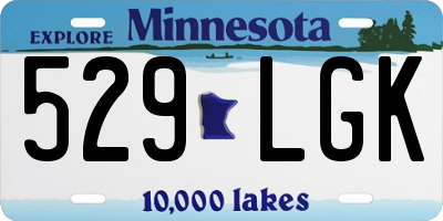 MN license plate 529LGK