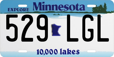MN license plate 529LGL
